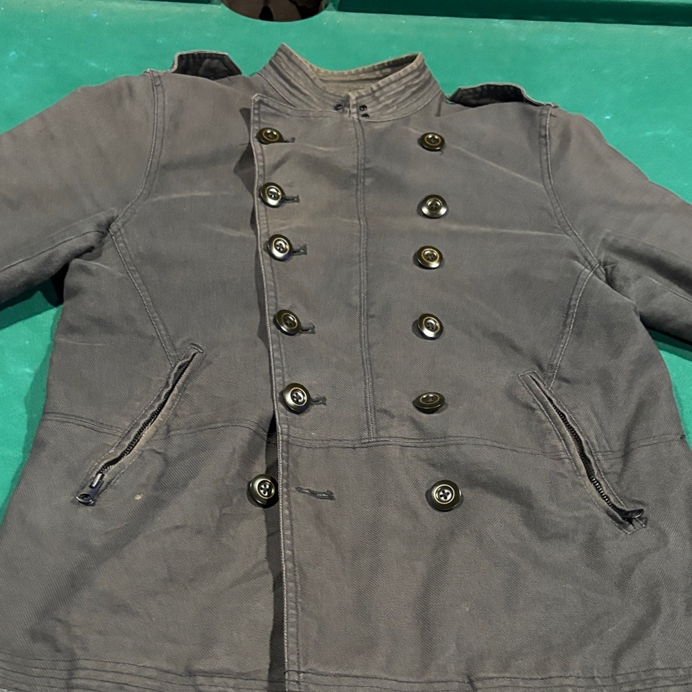 John Varvatos Charcoal Military Jacket